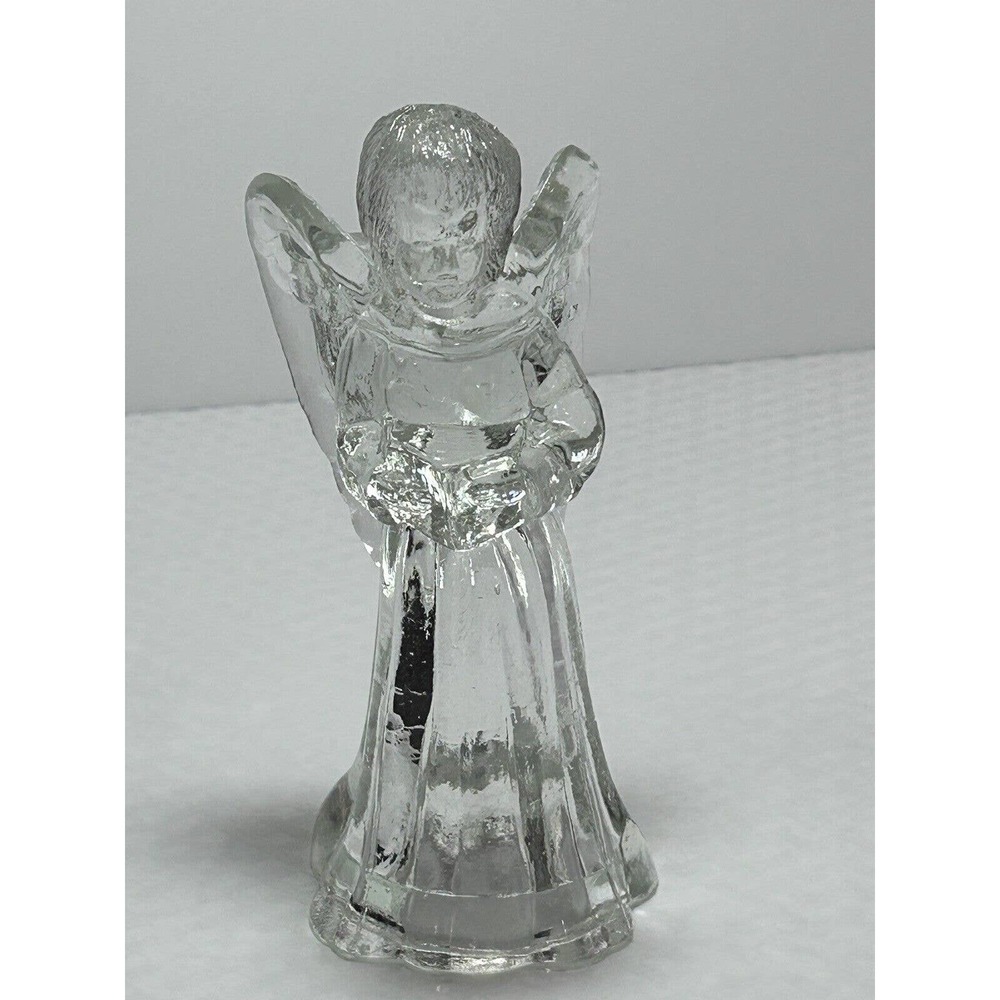 Vintage Christmas Glass Angel‎ Candle Holder
